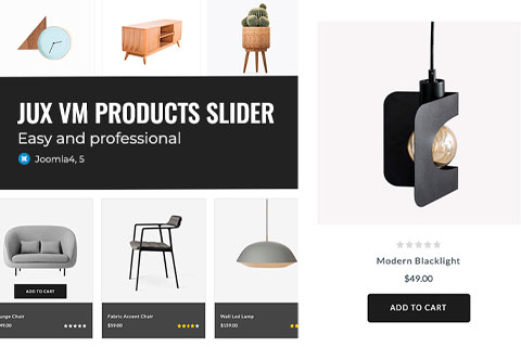Joomla расширение JUX VM Products Slider