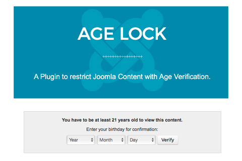 Joomla расширение JXTC Age Lock