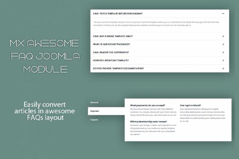 Joomla расширение MX Awesome Faq