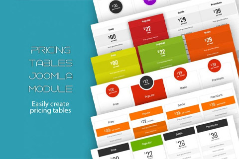 Joomla расширение MX Pricing Table