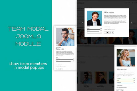 Joomla расширение MX Team Modal