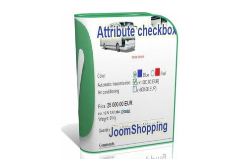 Joomla расширение JoomShopping Addons: Attribute Checkbox