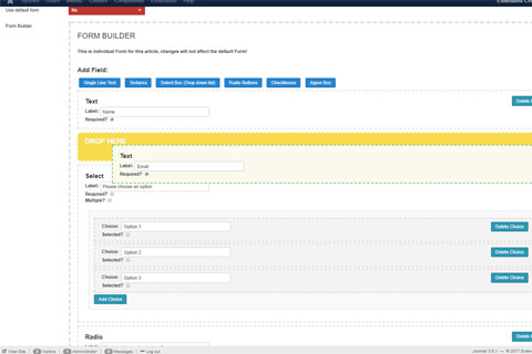 Joomla расширение CW Forms