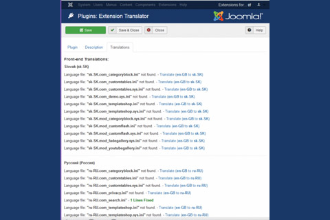 Extension Translator