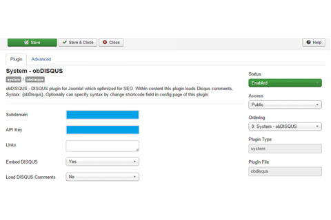 Joomla расширение Flexible DisQus Comments