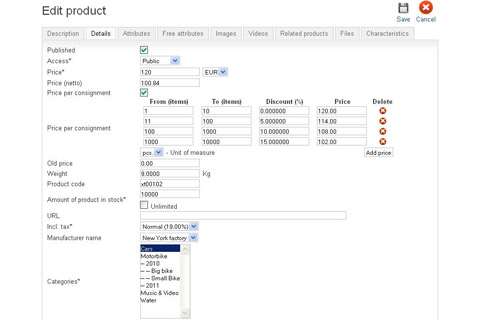 JoomShopping Front Product Editor