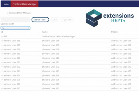 Joomla расширение Frontend User Manager