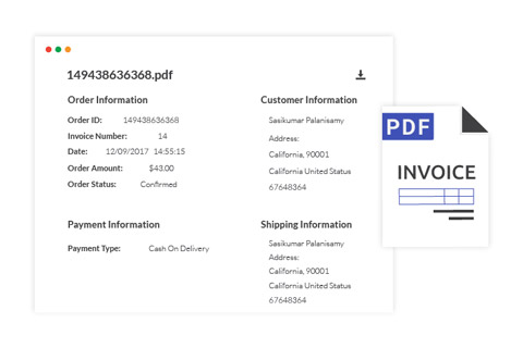 Joomla расширение J2Store PDF Invoices