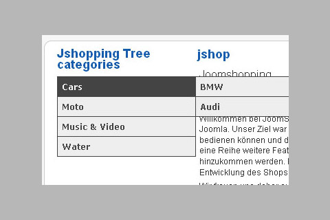 JoomShopping Modules Category Tree