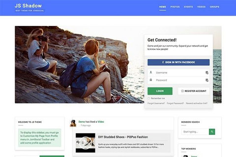 Joomla расширение JomSocial Shadow Theme