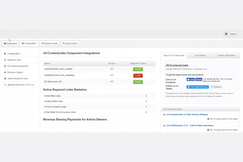 Joomla расширение JV-ContentLinks