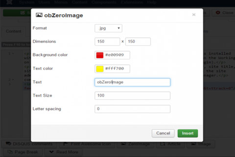 Joomla расширение obZeroImage