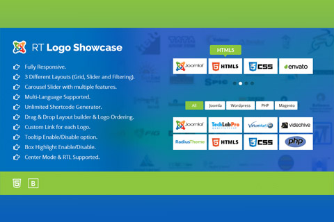 Joomla расширение RT Logo Showcase & Slider