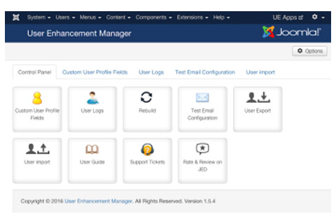 Joomla расширение User Enhancement Manager
