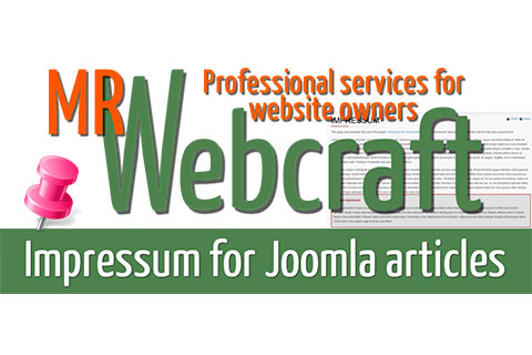 Impressum for Joomla articles