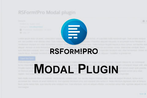 Joomla расширение RSForm! Pro Modal