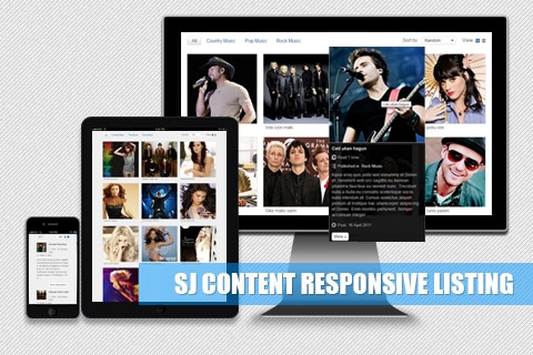 Joomla расширение SJ Content Responsive Listing