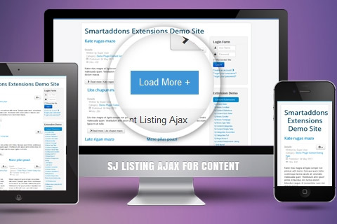 Joomla расширение SJ Listing Ajax for Content