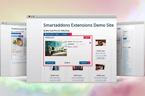 Joomla расширение SJ Mini Cart Pro for HikaShop