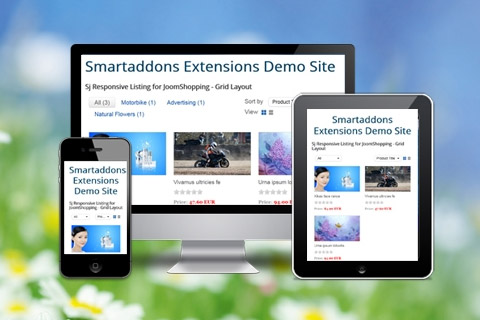 Joomla расширение SJ Responsive Listing for JoomShopping