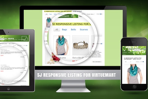 Joomla расширение SJ Responsive Listing for VirtueMart