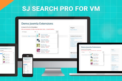 Joomla расширение SJ Search Pro for Virtuemart