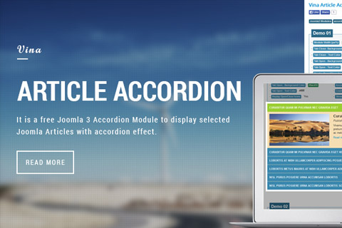 Joomla расширение Vina Article Accordion