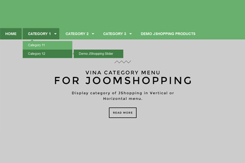 Joomla расширение Vina Category Menu for JoomShopping