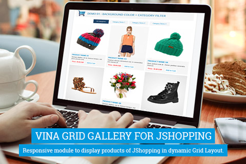 Joomla расширение Vina Grid Gallery for JShopping