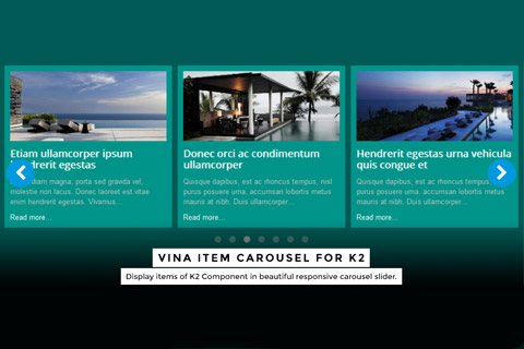 Joomla расширение Vina Item Carousel for K2