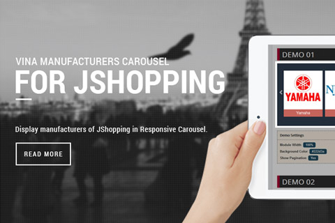 Joomla расширение Vina Manufacturers Carousel for JShopping