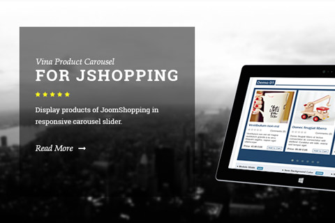 Joomla расширение Vina Product Carousel for JShopping