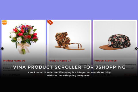 Joomla расширение Vina Product Scroller for JShopping