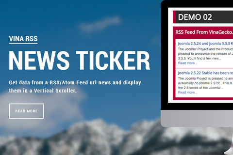 Joomla расширение Vina RSS News Ticker