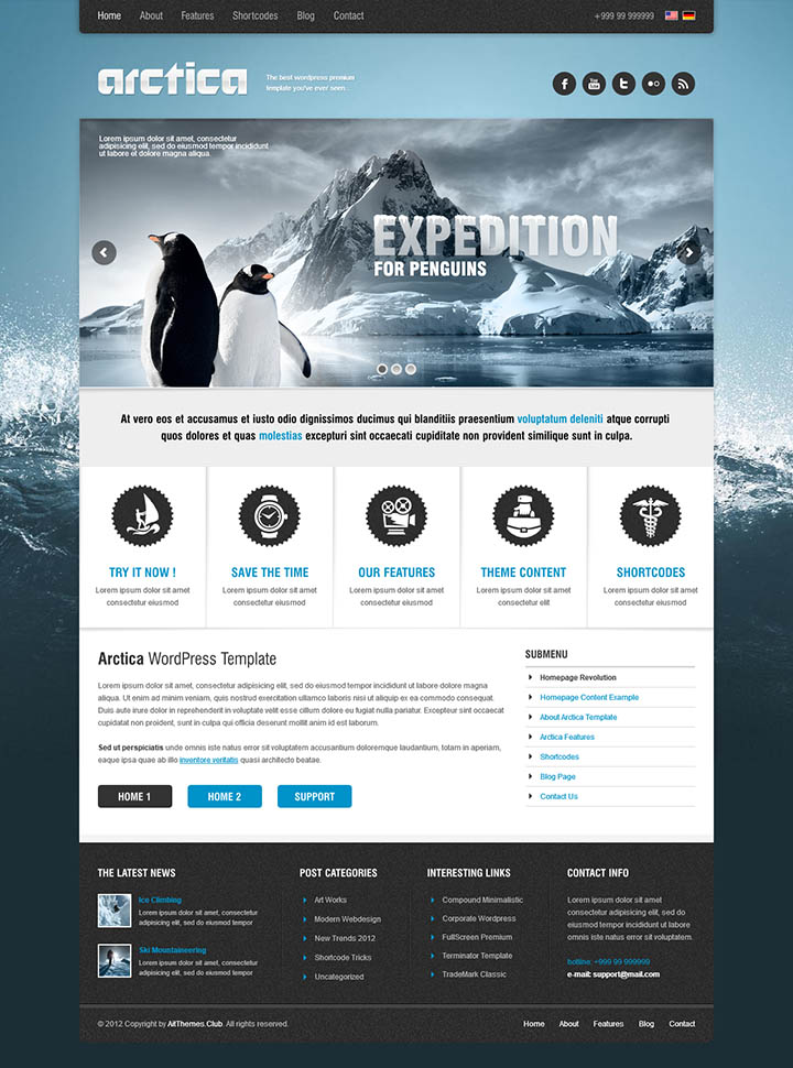 WordPress шаблон AitThemes Arctica