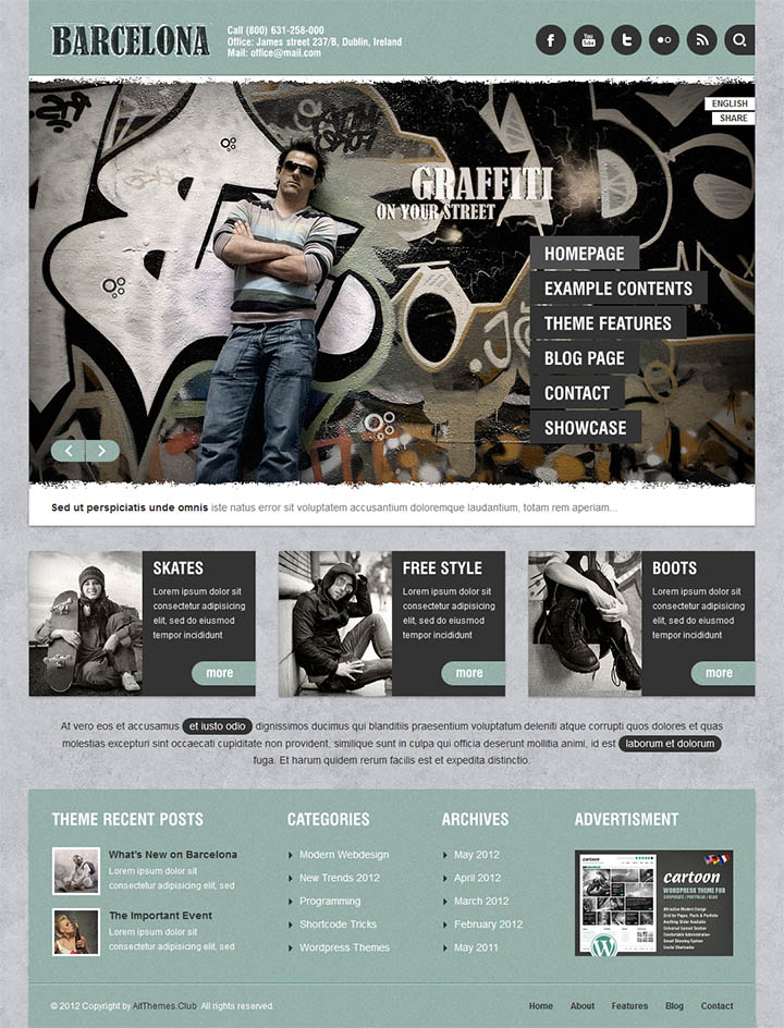 WordPress шаблон AitThemes Barcelona