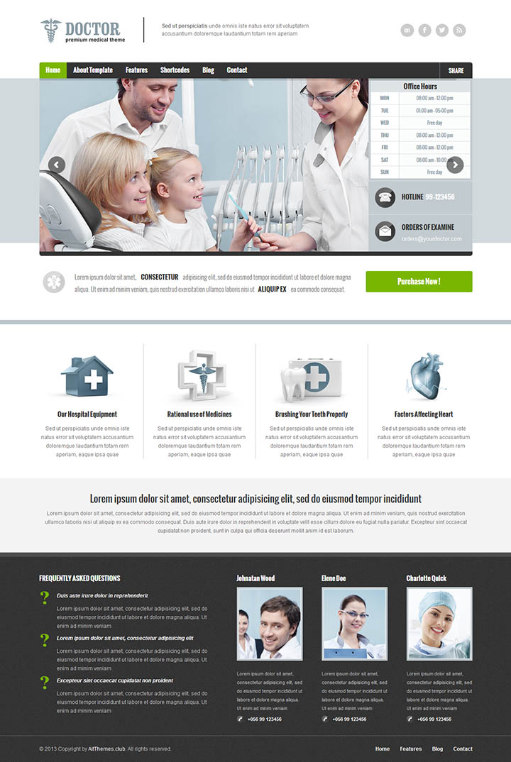 WordPress шаблон AitThemes Doctor