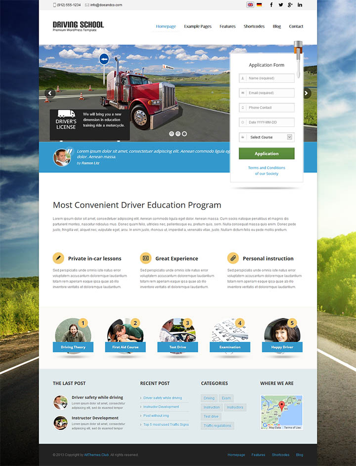 WordPress шаблон AitThemes Driving School