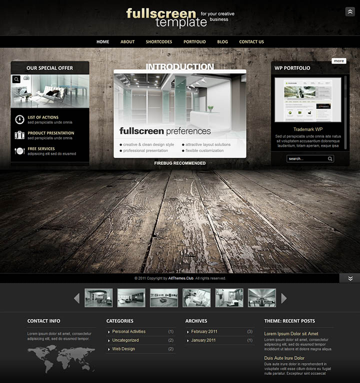 WordPress шаблон AitThemes Fullscreen