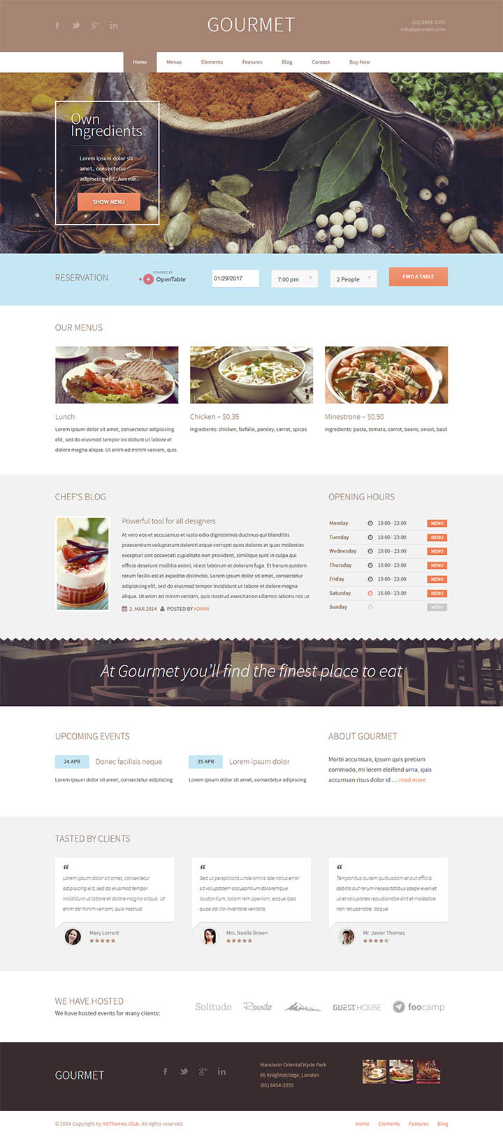 WordPress шаблон AitThemes Gourmet