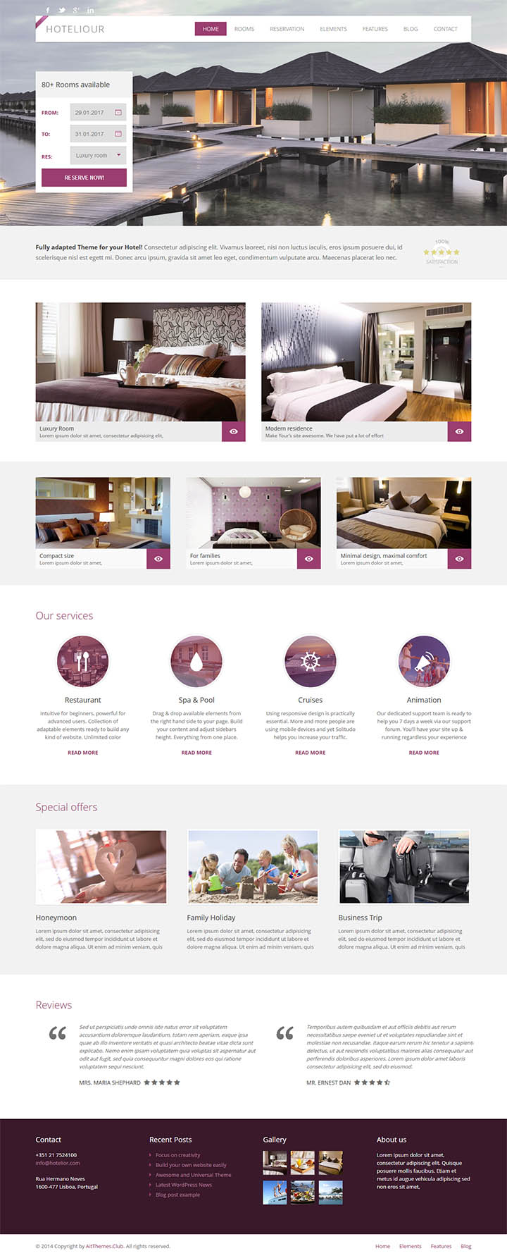 WordPress шаблон AitThemes Hoteliour