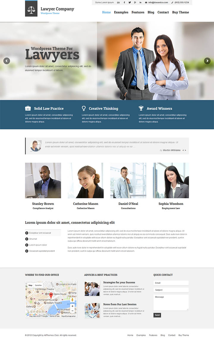 WordPress шаблон AitThemes Lawyer