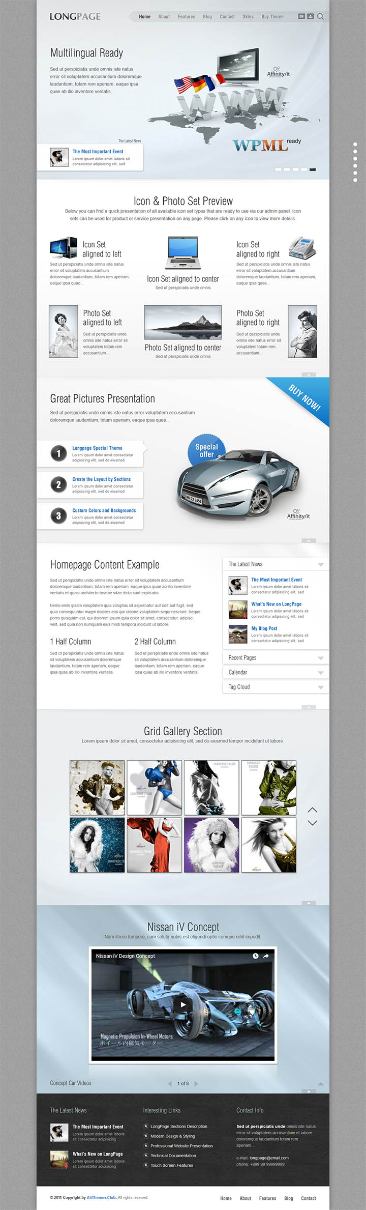 WordPress шаблон AitThemes Longpage