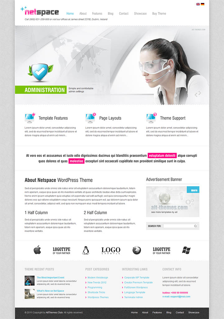 WordPress шаблон AitThemes Netspace