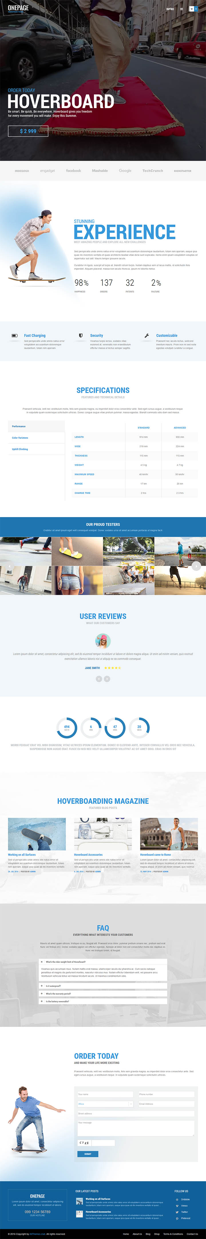 WordPress шаблон AitThemes OnePage