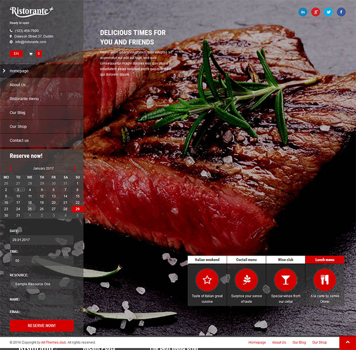 WordPress шаблон AitThemes Ristorante+