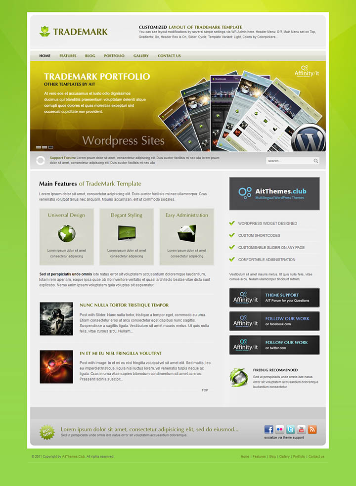 WordPress шаблон AitThemes Trademark