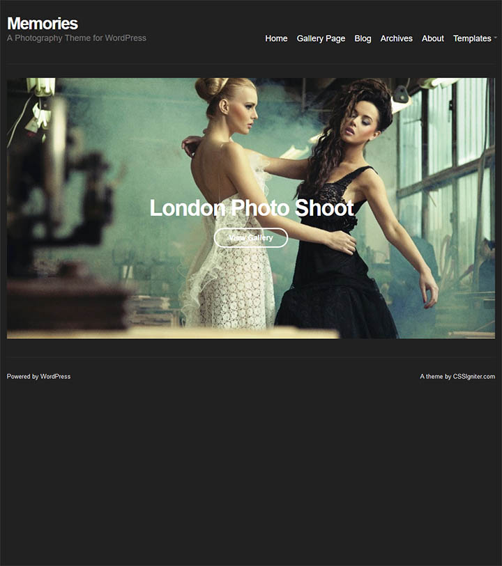 WordPress шаблон CSSIgniter Memories