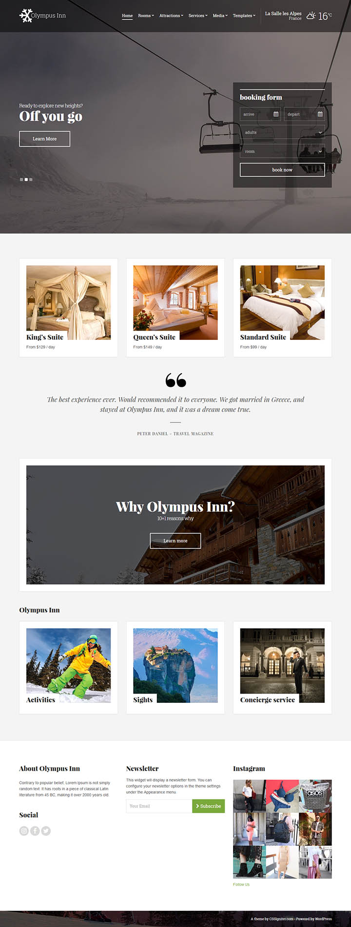 WordPress шаблон CSSIgniter Olympus Inn
