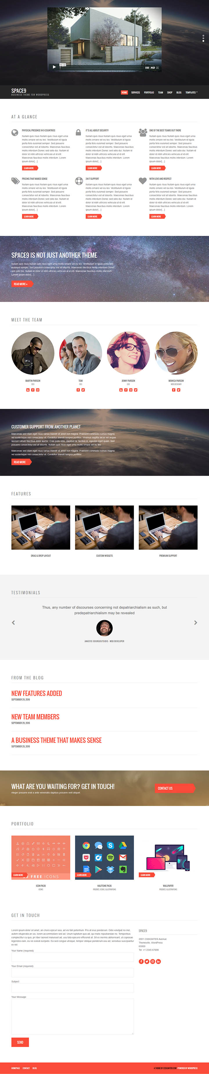 WordPress шаблон CSSIgniter Space9